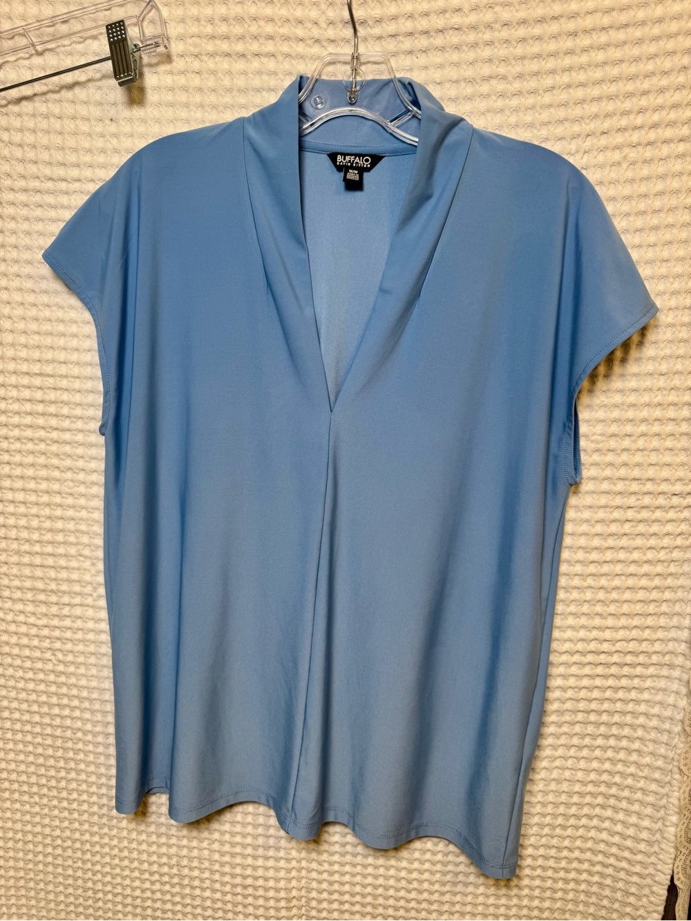 Buffalo David Bitton Pale Blue V-Neck Blouse